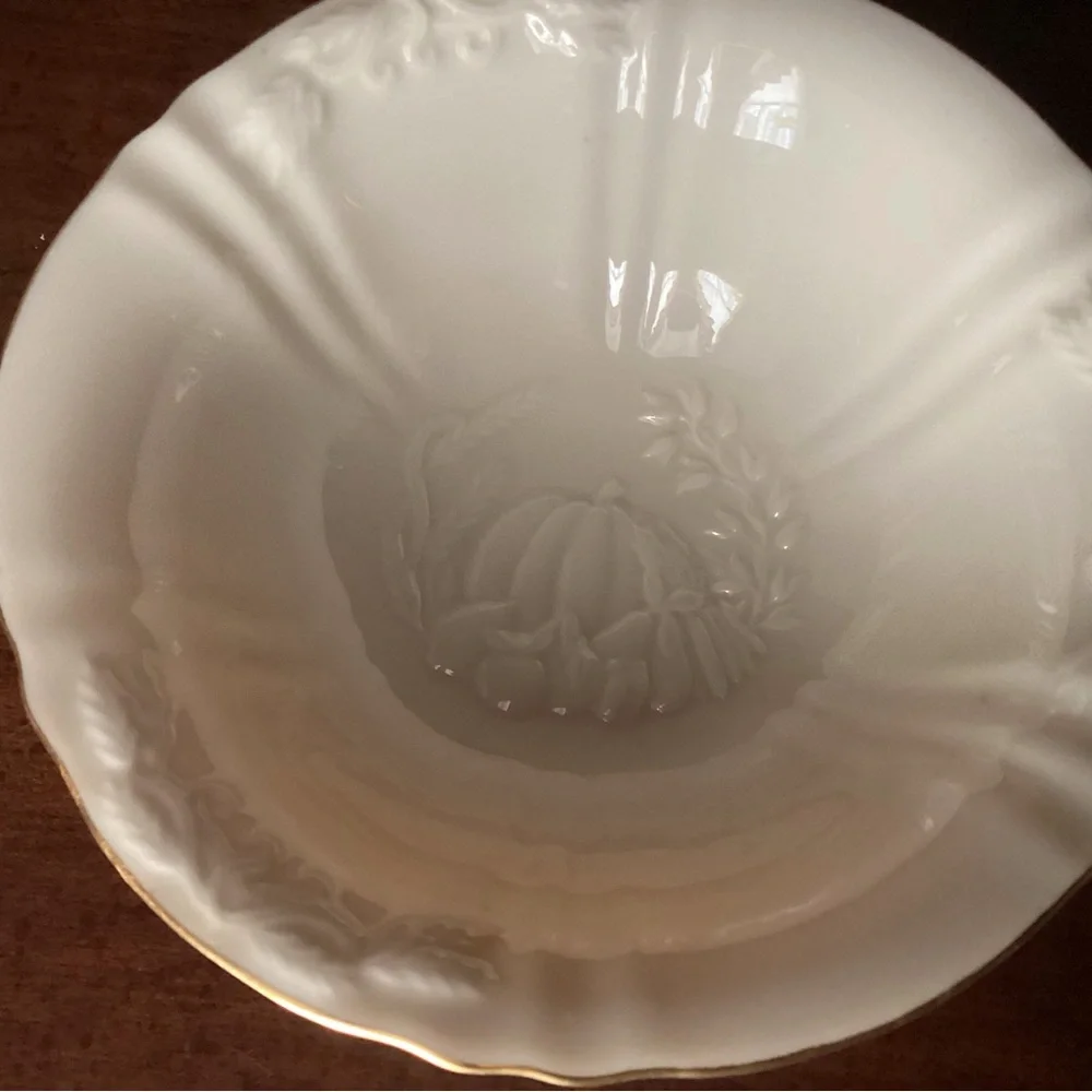 LENOX 6” ALL PURPOSE BOWL HARVEST GIFTWARE COLLECTION W/ 24 KARAT GOLD TRIM USA